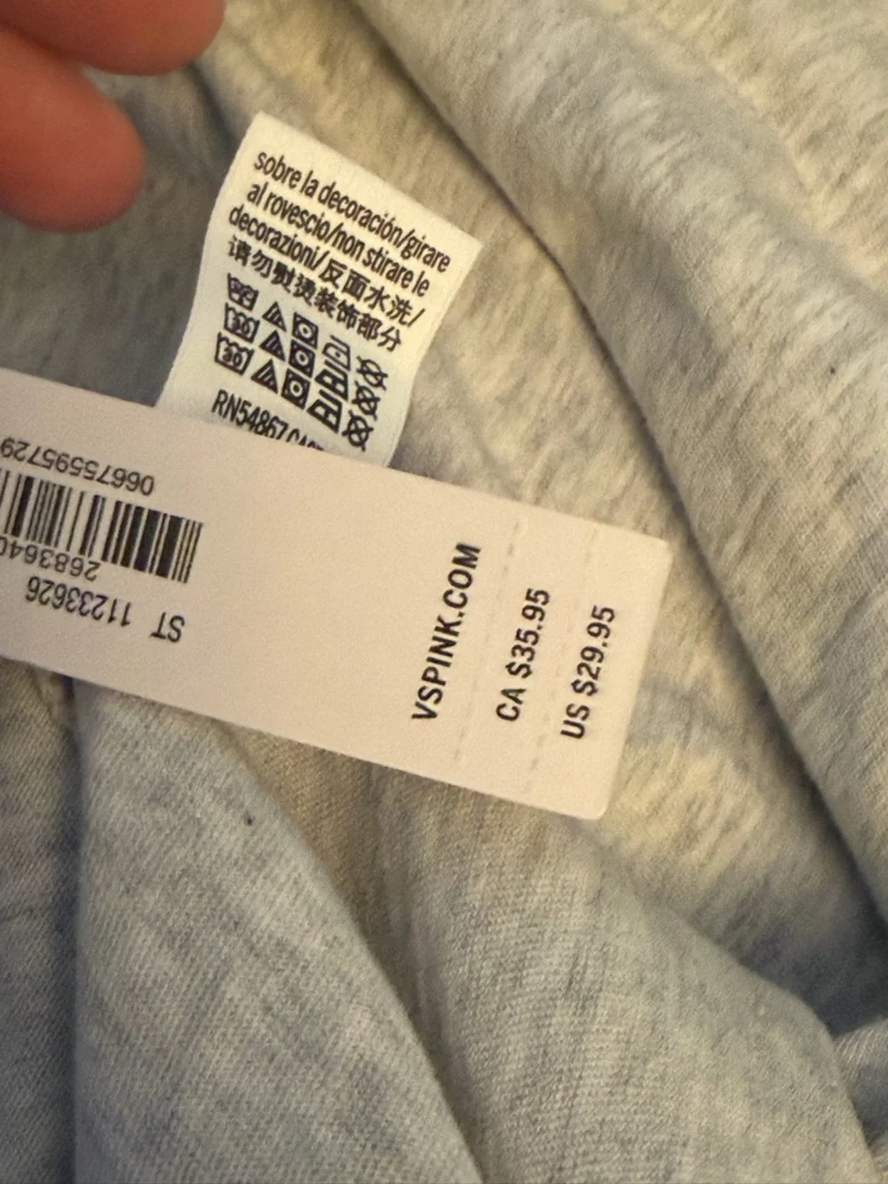 PINK Victoria's Secret Heather Gray Logo Tee - Picture 2 of 14